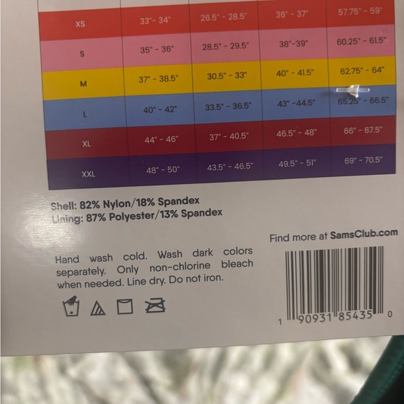 Lands' End Lined Scoop Neck One-Piece Swimsuit Navy/Green Athletic Size XL New - Picture 4 of 6